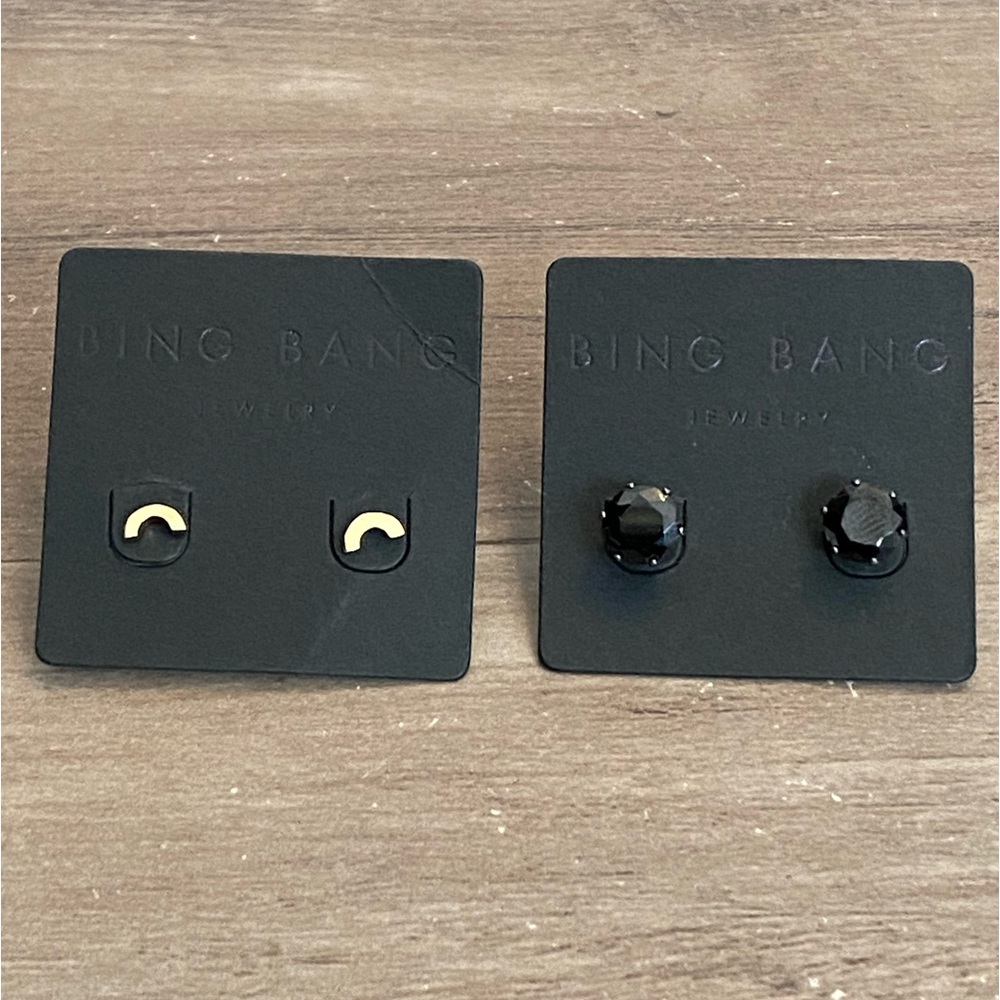 New Bing Bang mini stud earrings - two pair